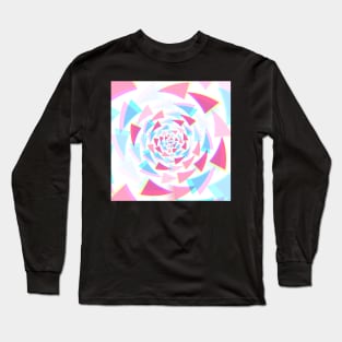 Tunnel Swirl Pastel Arrow Pattern Long Sleeve T-Shirt